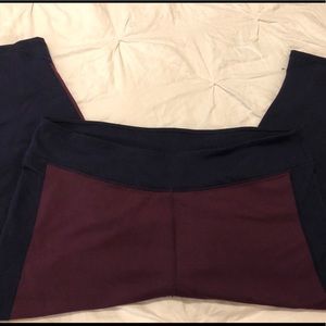 Fabletics Mid-Rise Solid 2-Toned Powerhold Capris